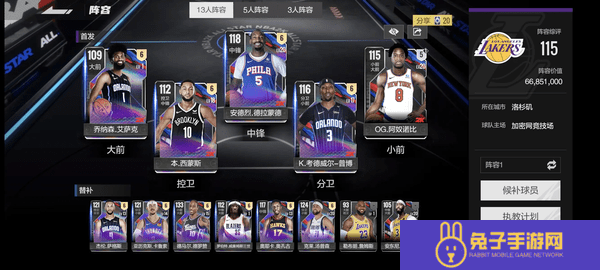 nba2k全明星手游平民球员推荐指南